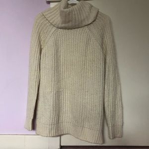 oversized knit turtleneck sweater